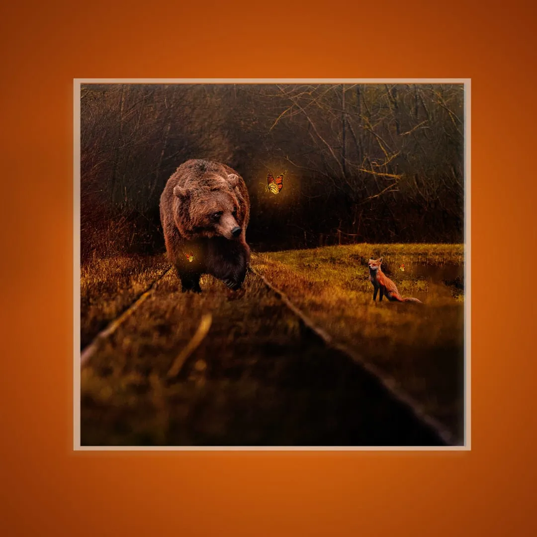 Illustration 'Bear and fox'