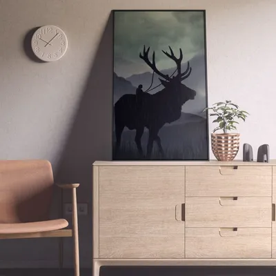 Illustration 'Human on deer'