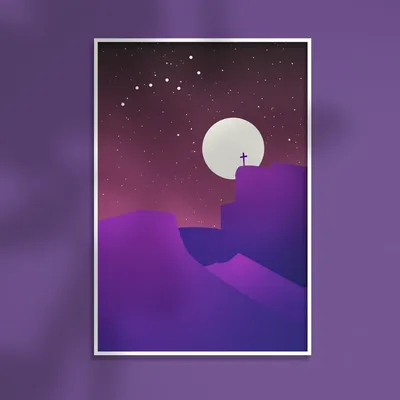 Illustration paysage nuit