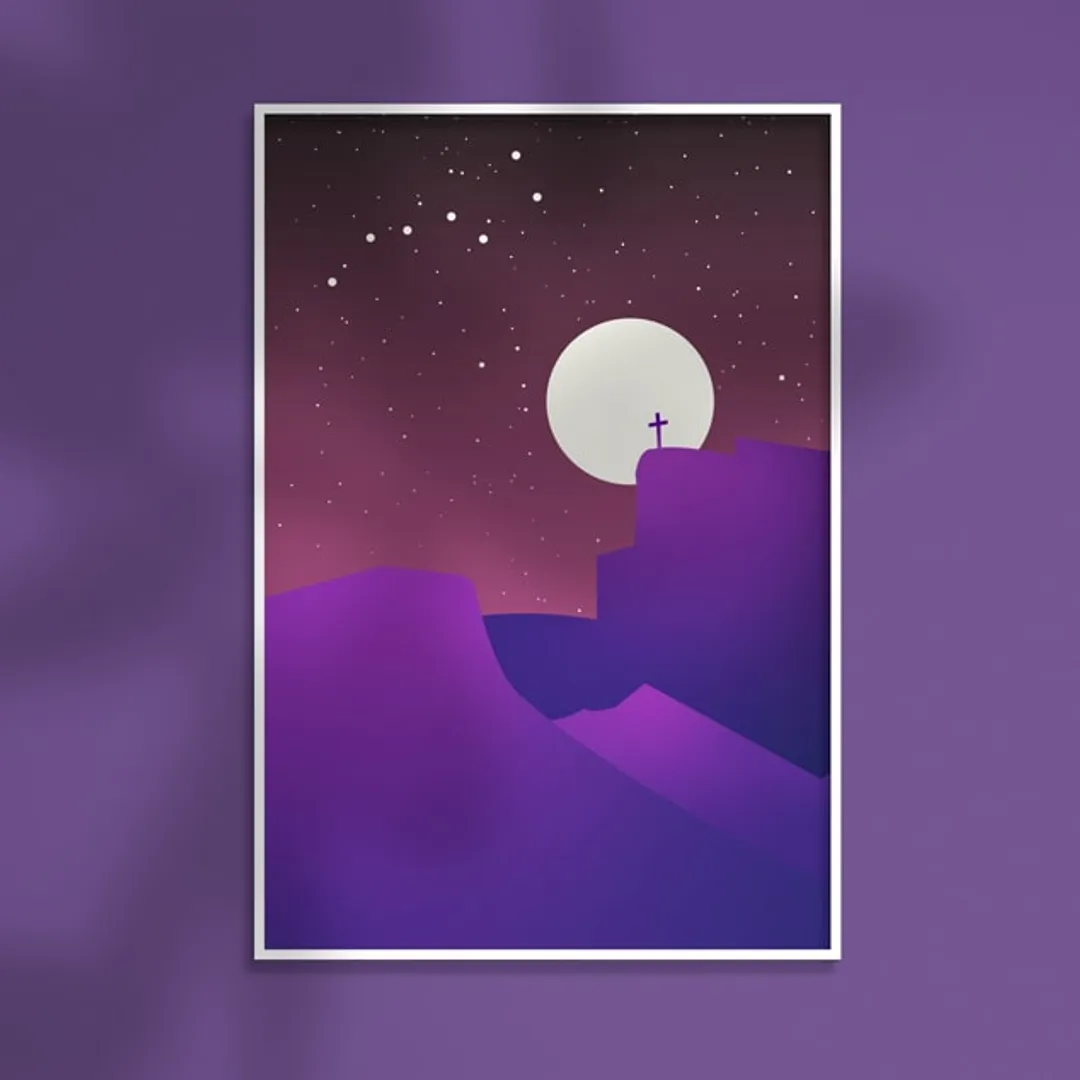 Illustration paysage nuit